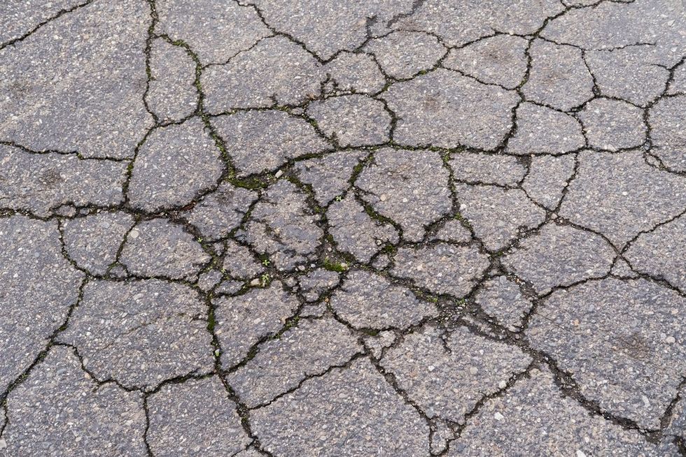 A cracked road
