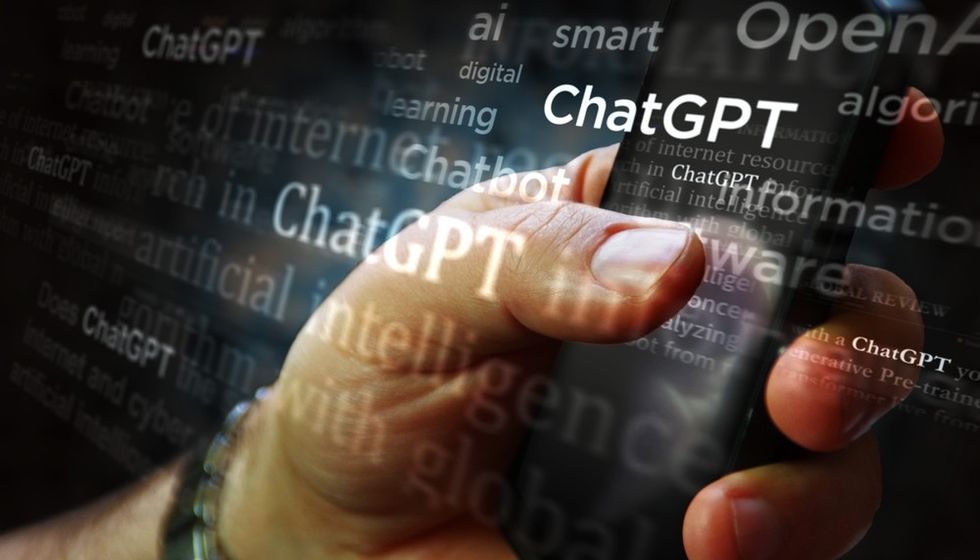 A graphic showing a hand holding a phone with text overlay