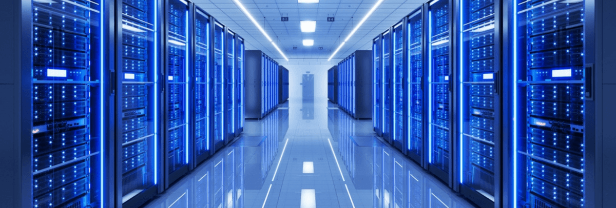 A long corridor filled with data servers 
