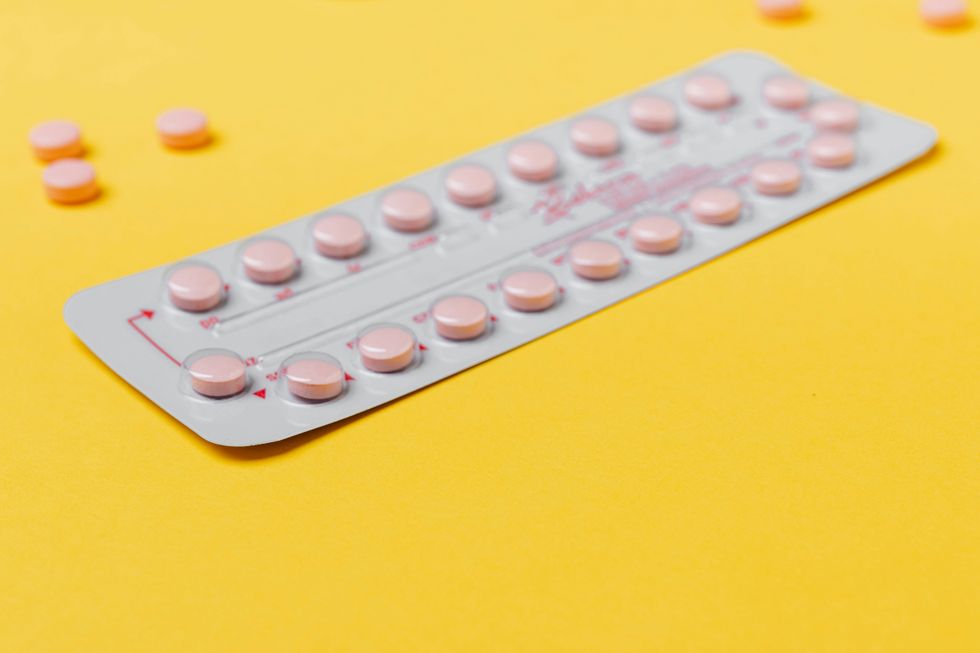 A packet of contraceptive pills