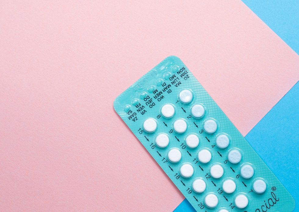 A packet of contraceptive pills