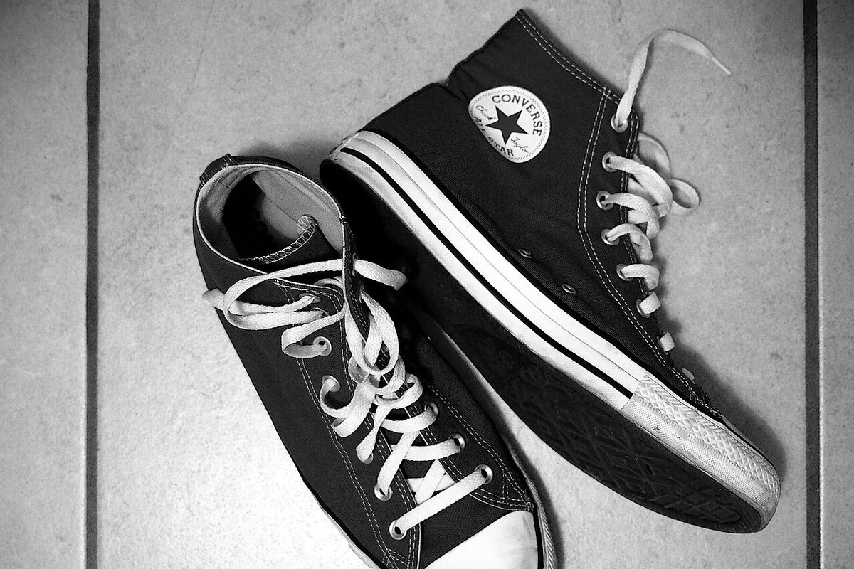 A pair of shoes on the ground