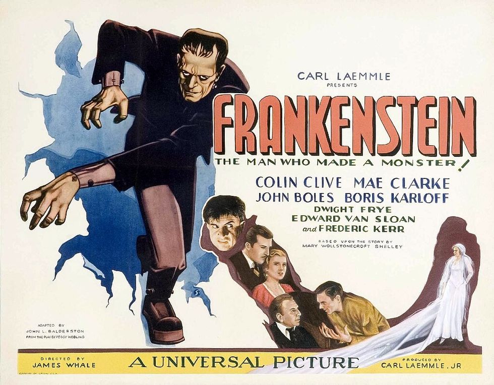 A poster from the 1931 Frankenstein film