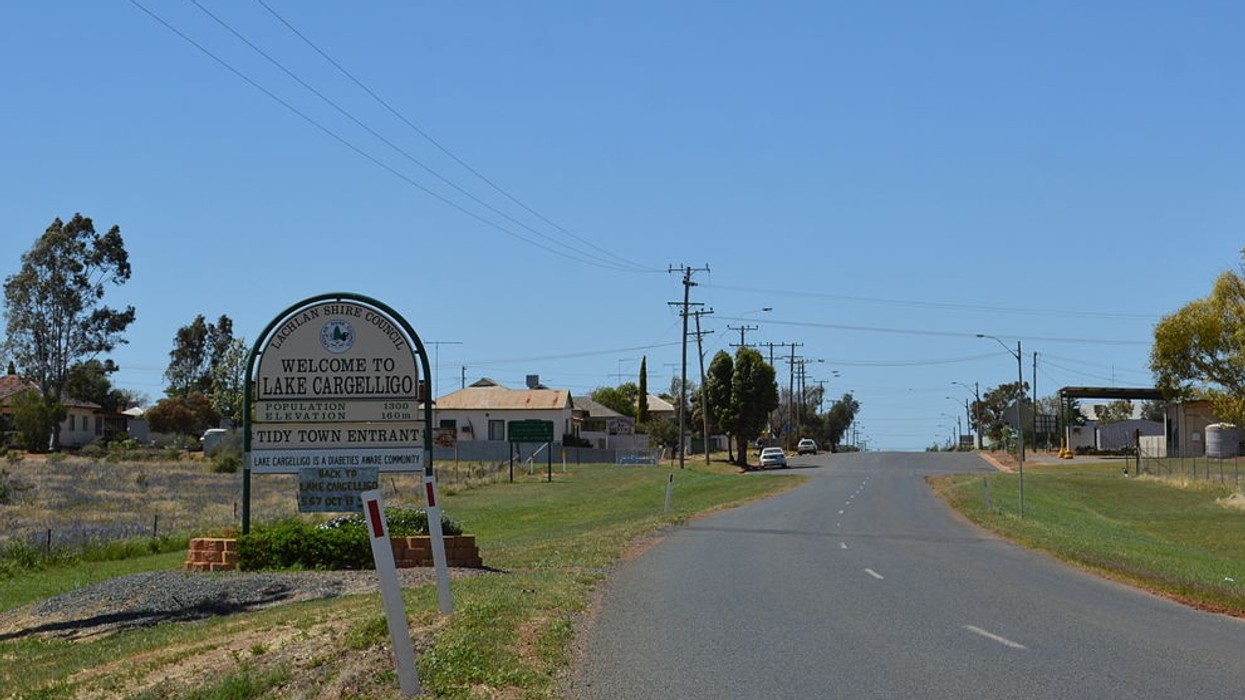 A road going into a country town