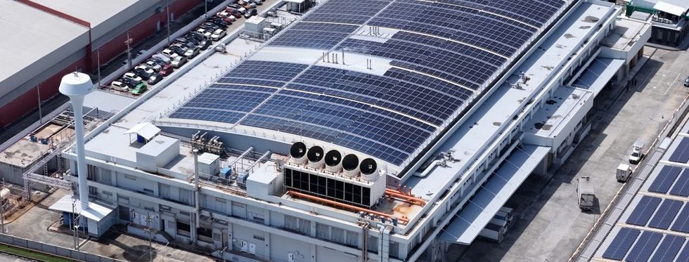 Aerial view of a data centre