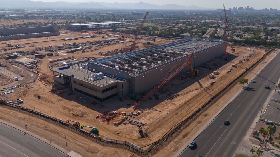 An aerial view of a US data centre