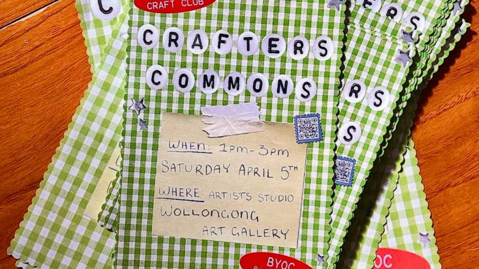 Crafter Commons" advertisement poster for their event.