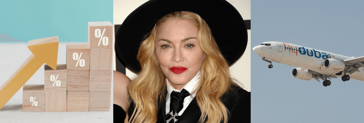 Rates rise, airline terror and Madonna sweeps VMAs