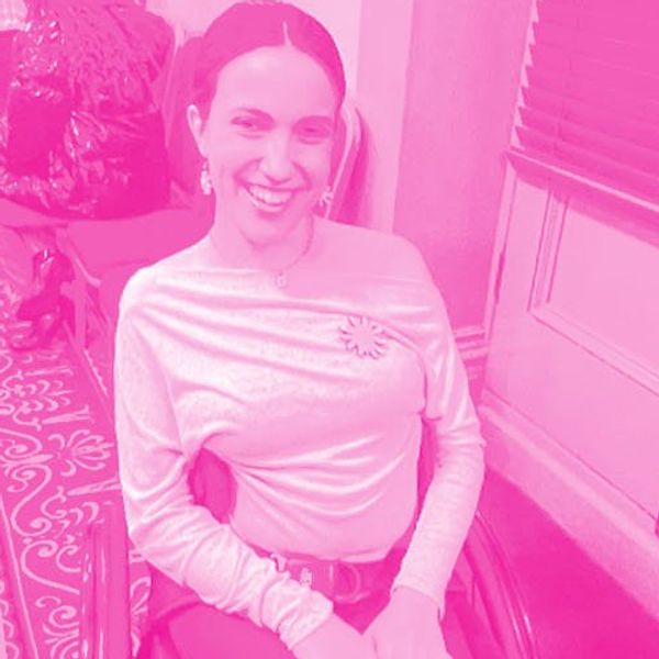 Montage of photos: a young girl with cerebral palsy, a smiling young woman in a wheelchair, a Spotify page featuring an Aftrican American woman, presented with a pink filter on the images..