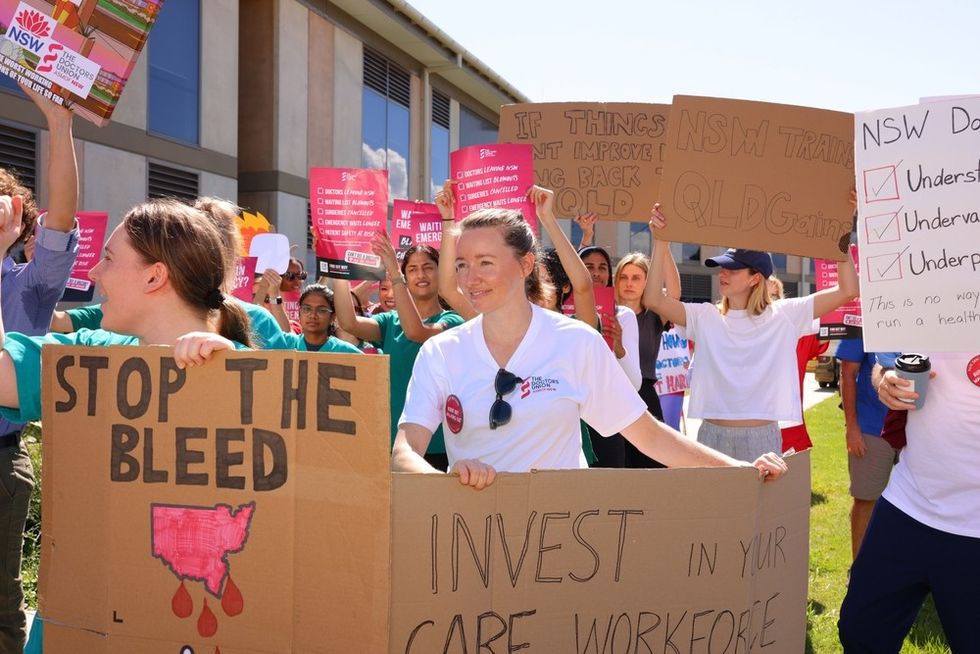 Nurses and midwives protest