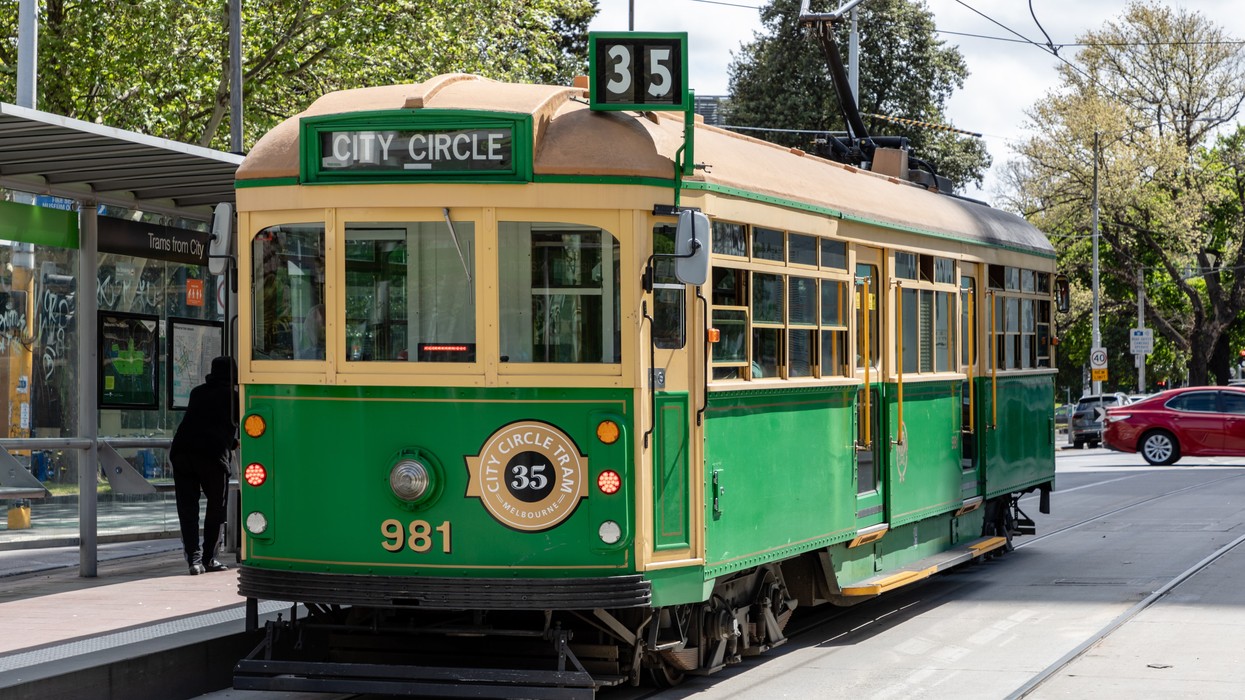 Old fashioned tram in Melbourne