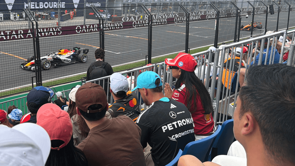 People watching the Formula 1 races