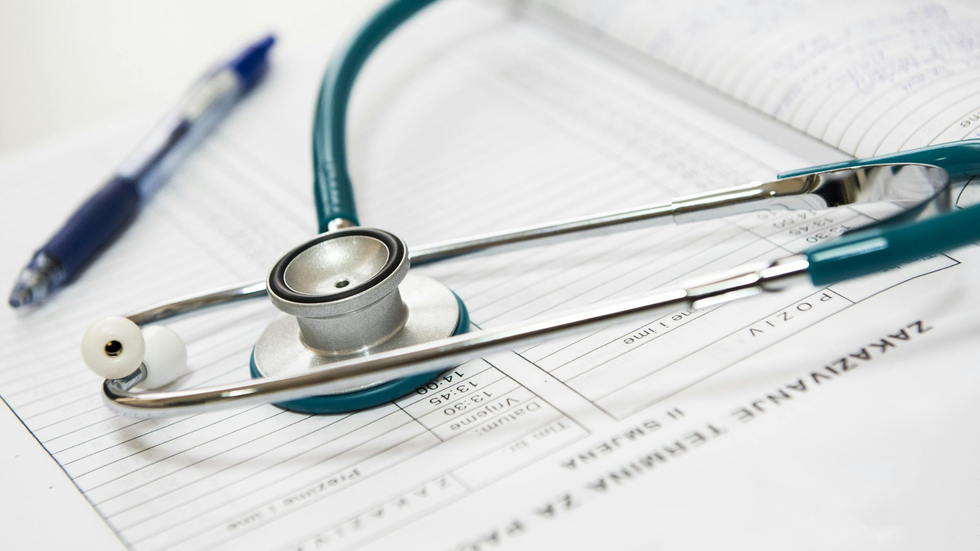 stethoscope on a table