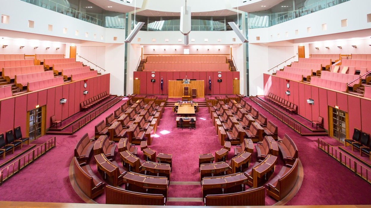 The senate with its red seating