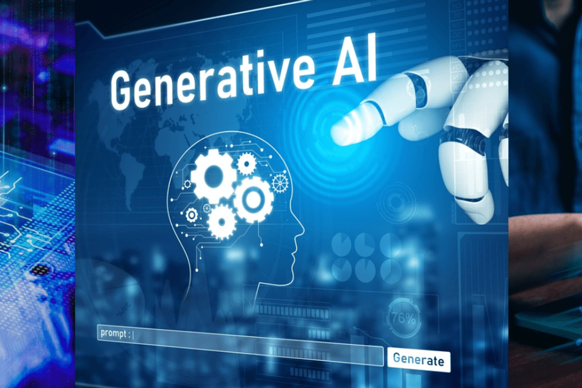 Triptych of AI graphics
